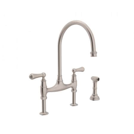 Rohl 7/8" Mount, 3 Hole Kitchen Faucet U.4719L-STN-2